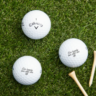 'Our Happily Ever After Tees Off' Wedding Favours Golf Balls