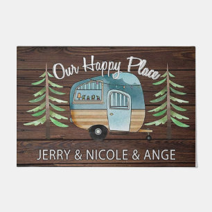 Our Happy Camping Place Rug, Camper Gift Doormat