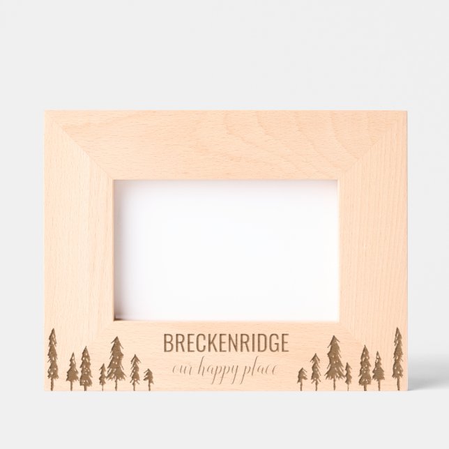 Our Happy Place Custom Vacation  Etched Frames (Front)