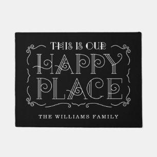 Our Happy Place Customizable Welcome Mat