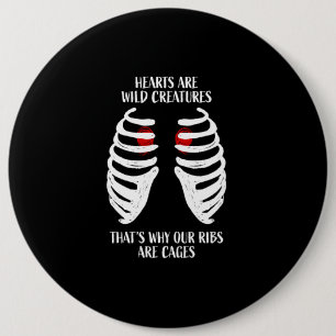 Our Hearts Are Wild Creatures 6 Cm Round Badge