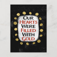 Our Hearts Were Gold Postcard