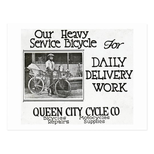Our Heavy Service Bicycle - Vintage Americana Postcard