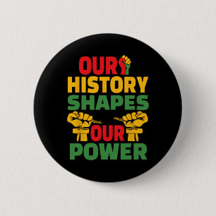 Our History Shapes Our Future Black History Month 6 Cm Round Badge