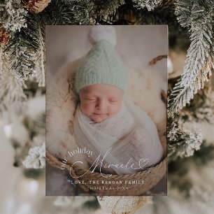 Our Holiday Miracle Christmas Birth Announcement