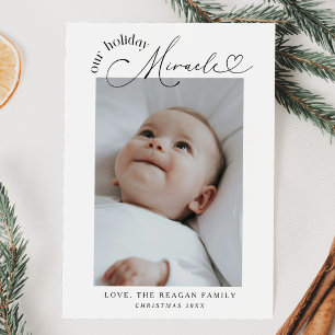 Our Holiday Miracle Christmas Birth Announcement