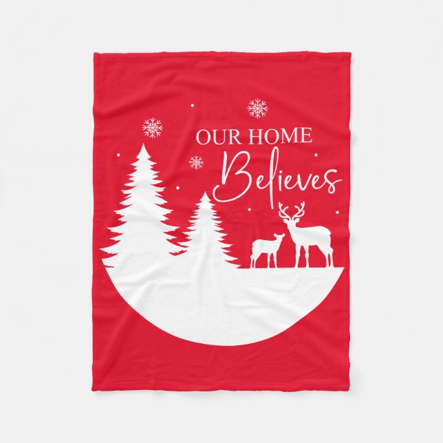 Our Home Believes Fleece Blanket (Front)