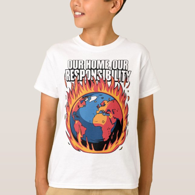Our Home, Our Responsibility – Climate Awareness D T-Shirt (Front)