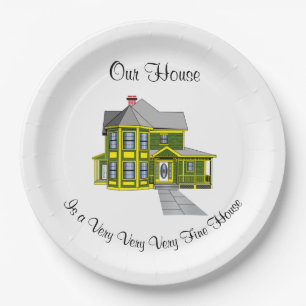 Our House Personalised Paper Plate
