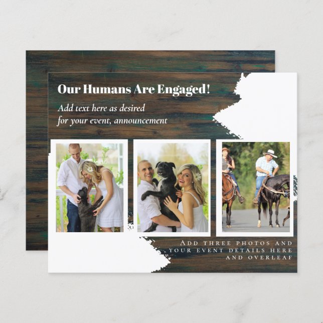 OUR Humans are ENGAGED - PET PHOTO Engagerment (Front/Back)