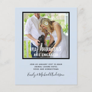 Our Humans are Engaged PHOTO Wedding Flyer