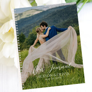 Our Journal Custom Photo for Husband Bride,Elegant