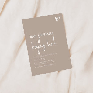 Our Journey Begins Here Engagement Party Invite