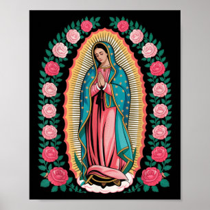 Our Lady De Guadalupe Sant Mary Back Print Christi