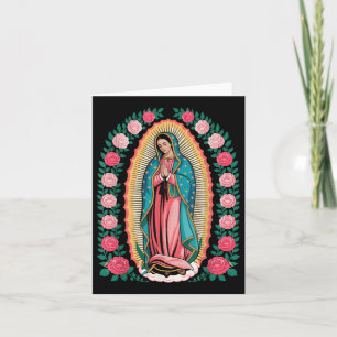 Our Lady De Guadalupe Sant Mary Back Print Christi Card
