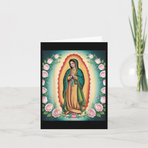 Our Lady De Guadalupe Sant Mary Back Print Christi Card