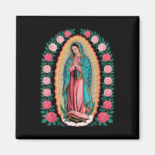 Our Lady De Guadalupe Sant Mary Back Print Christi Magnet