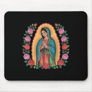 Our Lady De Guadalupe Sant Mary Back Print Christi Mouse Mat