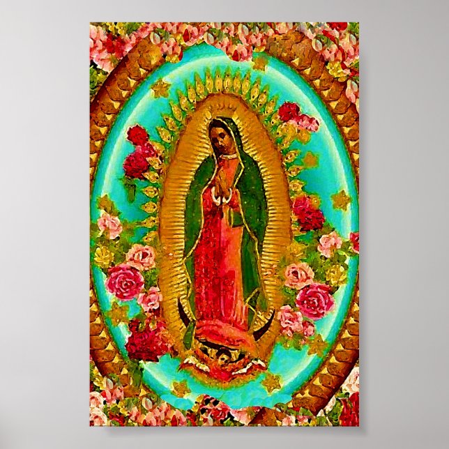 Our Lady Guadalupe Mexican Saint Virgin Mary Poster (Front)