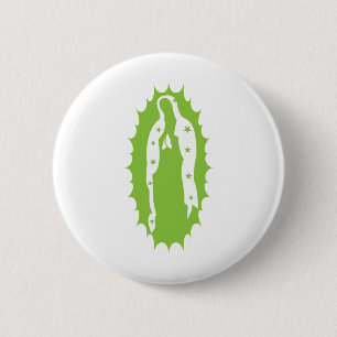 OUr Lady Guadalupe Modern lime green 6 Cm Round Badge