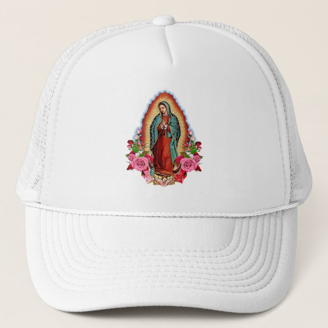 Our Lady Guadalupe Virgin Mary Trucker Hat (Front)