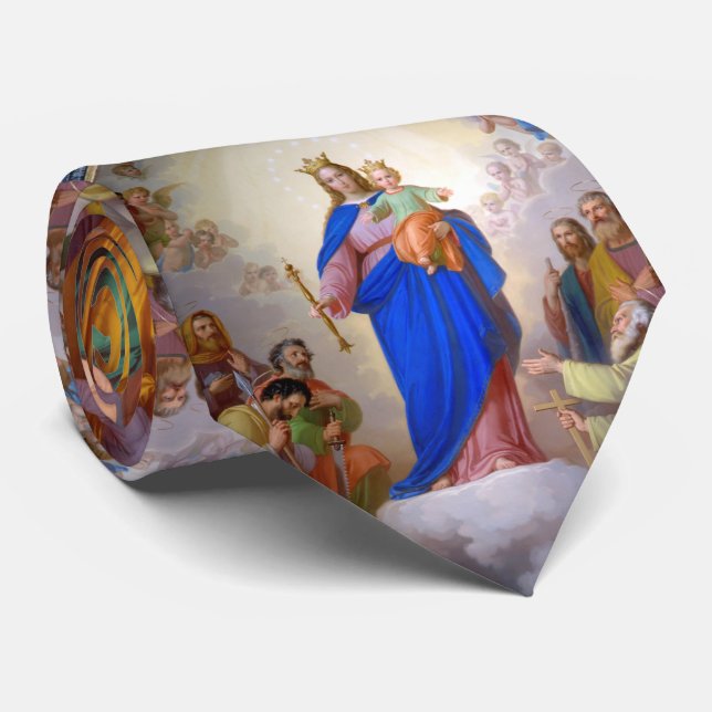 Our Lady, Help of Christians Neck Tie (Rolled)