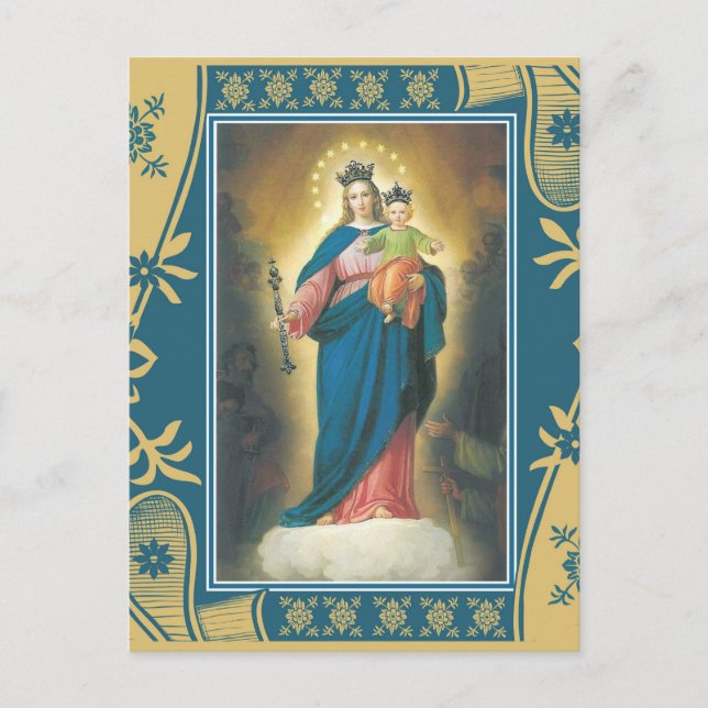 Our Lady Help of Christians with Baby Jesus Postca Postcard (Front)