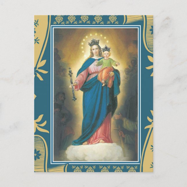 Our Lady Help of Christians with Baby Jesus Postcard (Front)