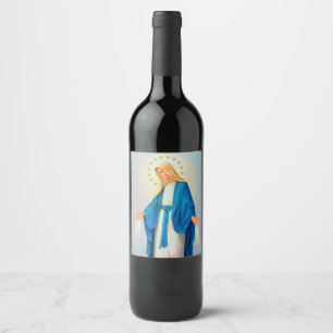 Our Lady Immaculate Conception Christmas Wine Label