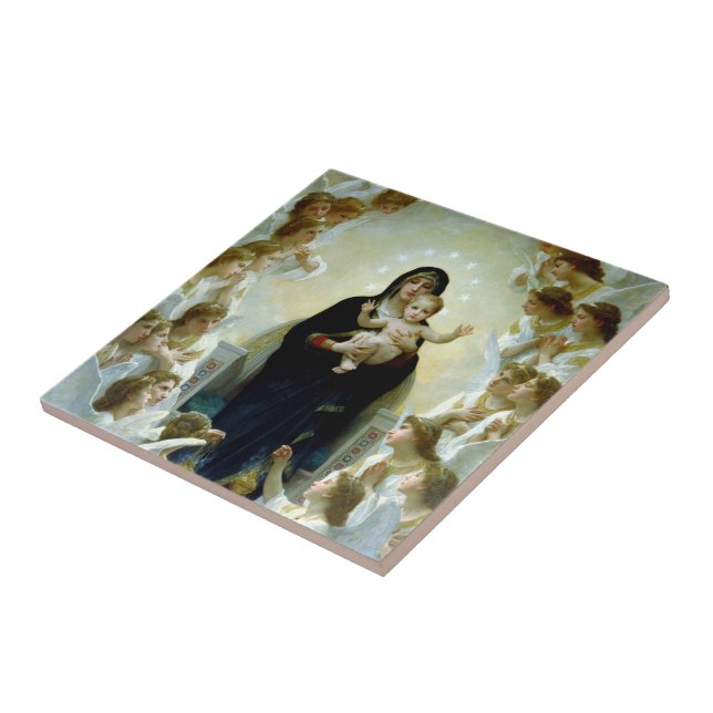 Our Lady of Angels Beautiful Madonna and Child Tile (Side)