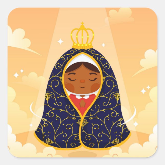 Our Lady of Aparecida Square Sticker (Front)