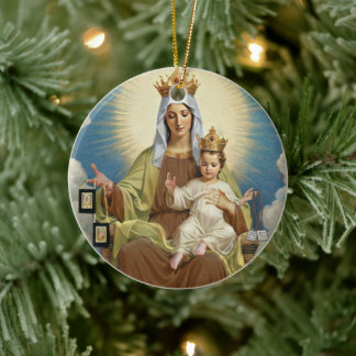 Our Lady Of Carmel Circle Ornament