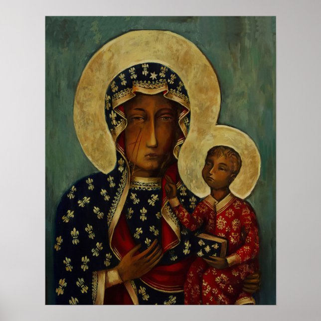 Our Lady of Czestochowa Black Maddona Virgin Mary Poster (Front)