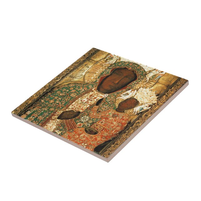 Our Lady of Czestochowa Black Madonna Poland gift Tile (Side)