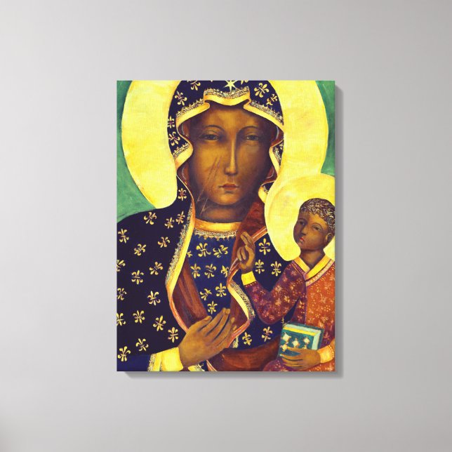 Our lady of Czestochowa Black Madonna Poland Icon Canvas Print (Front)