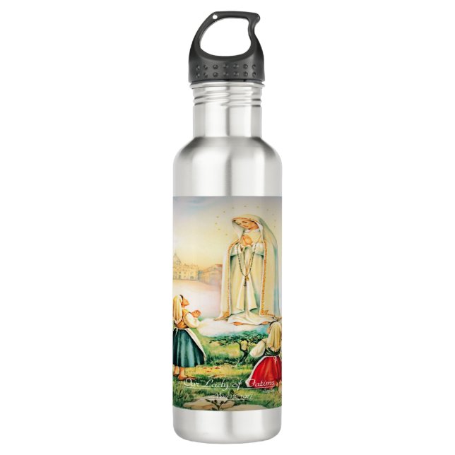 Our Lady of Fatima 1917 710 Ml Water Bottle (Front)