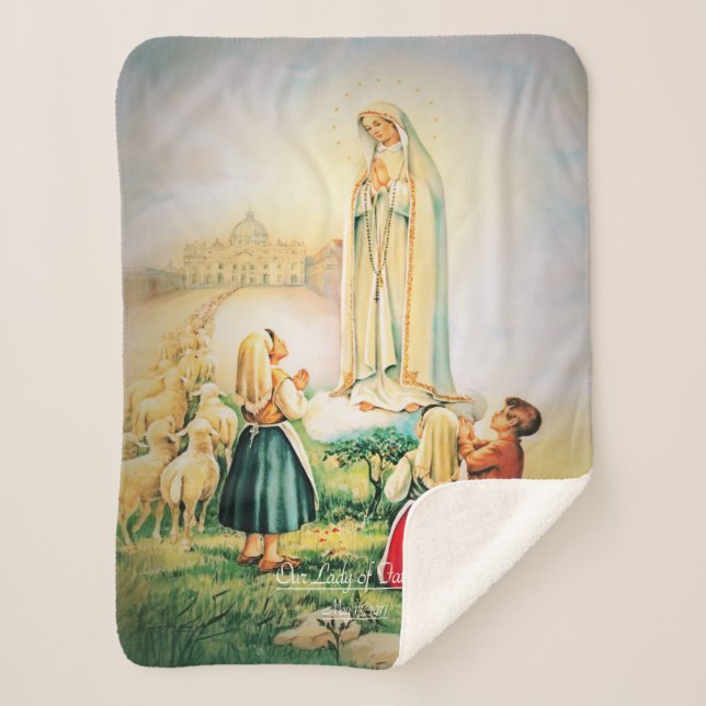 Our Lady of Fatima 1917 Sherpa Blanket (Front)