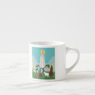Our Lady of Fatima and the three shepherds Espresso Cup