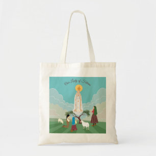 Our Lady of Fatima and the three shepherds  Tote Bag