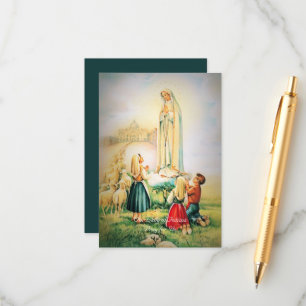 Our Lady of Fatima Angel Theologian Prayer Enclosure Card
