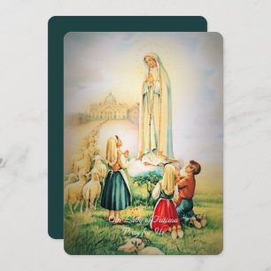 Our Lady of Fatima Angel Trinitarian Prayer Holiday Card