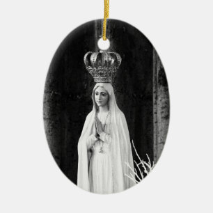 Our Lady of Fatima Ceramic Tree Decoration