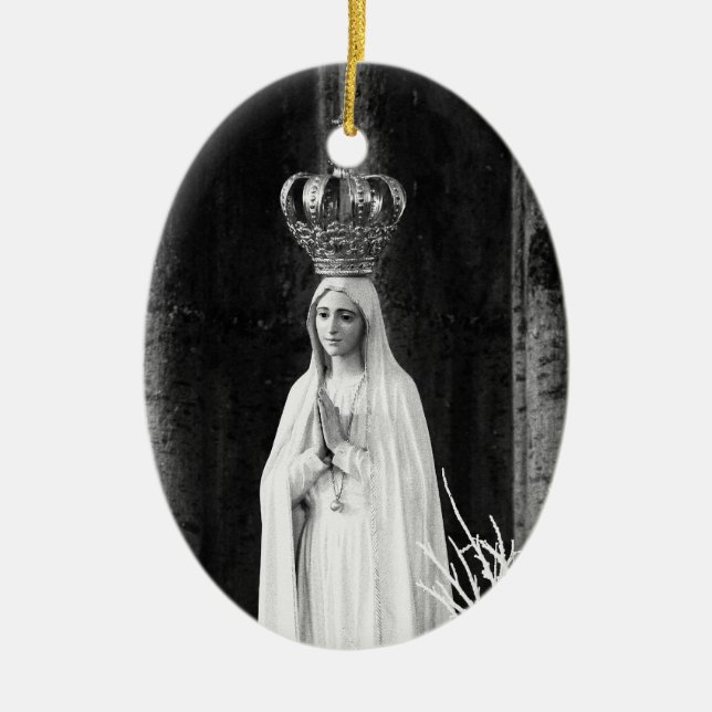 Our Lady of Fatima Ceramic Tree Decoration (Front)