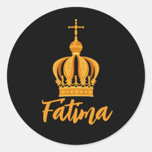 Our Lady of Fatima crown Classic Round Sticker