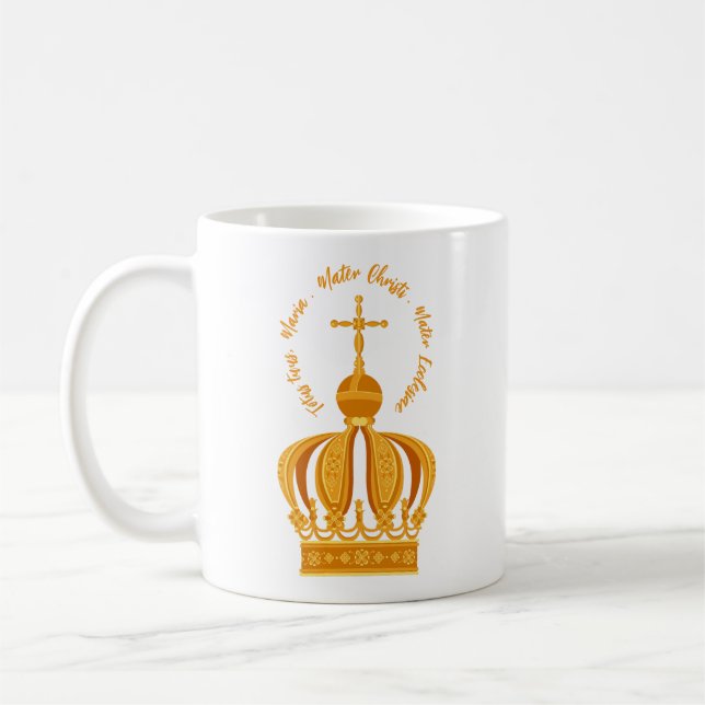 Our Lady of Fatima crown Coffee Mug (Left)