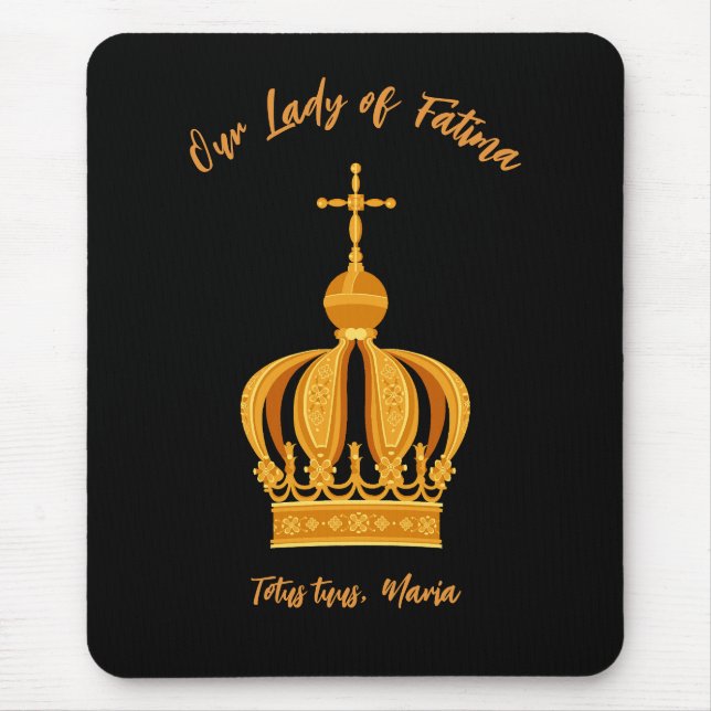 Our Lady of Fatima crown Mouse Mat (Front)