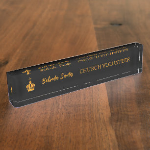 Our Lady of Fatima crown Nameplate