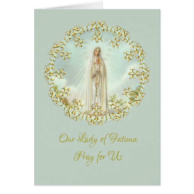 OUR LADY OF FATIMA GOLDEN LACE WREATH (Front)