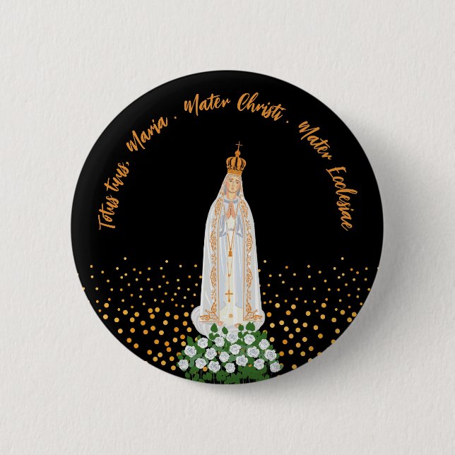 Our Lady of Fatima Procession of Candles 6 Cm Round Badge (Front)