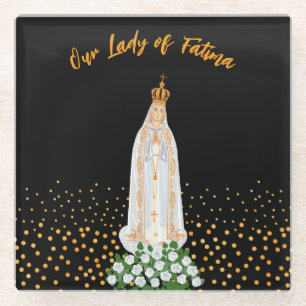 Our Lady of Fatima Procession of Candles Glass Coaster